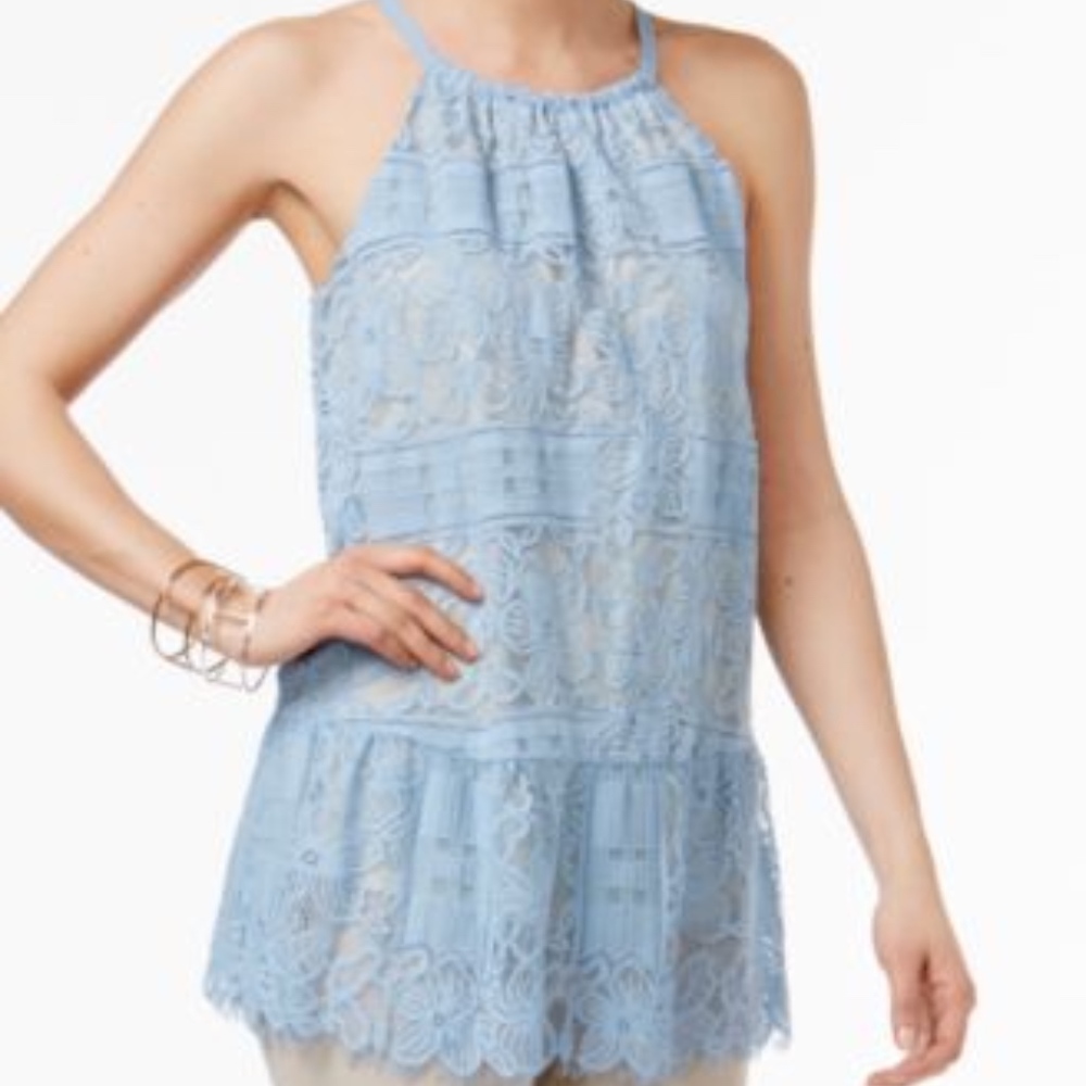 NEW! ALFANI LACE HALTER BLOUSE in women
